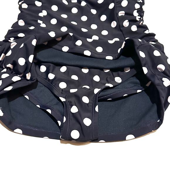 Unique Vintage Corinne Halter Polka Dot Swimsuit Women's M Medium - Picture 6 of 7